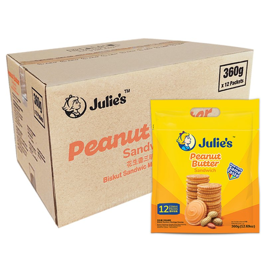 JULIES-PEANUT-BUTTER-SANDWICH-BISCUITS-360G.png JULIE'S PEANUT BUTTER SANDWICH BISCUITS 360G (1 Box)
